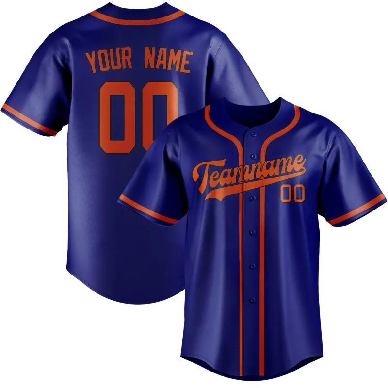 Custom Sky Blue Orange Red Baseball Jersey made by Tailorly