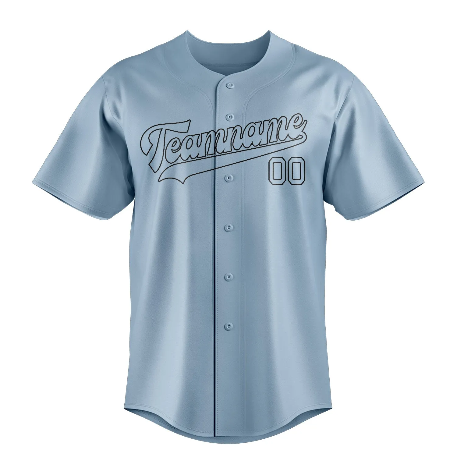 Custom Light Blue Black Baseball Jersey sold by Tailorly product image thumbnail 2