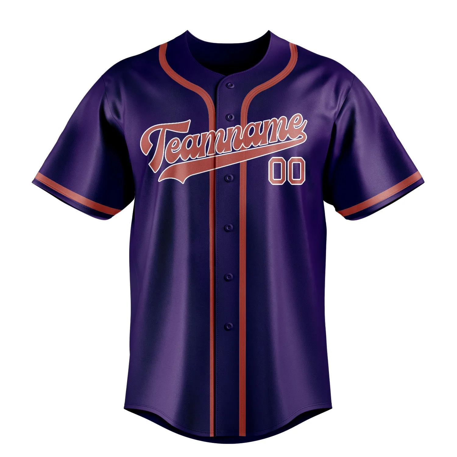 Custom Purple Copper Rose Baseball Jersey sold by Tailorly product image thumbnail 2