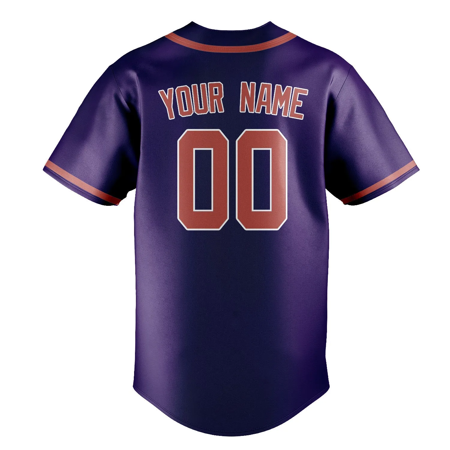 Custom Purple Copper Rose Baseball Jersey sold by Tailorly product image thumbnail 3