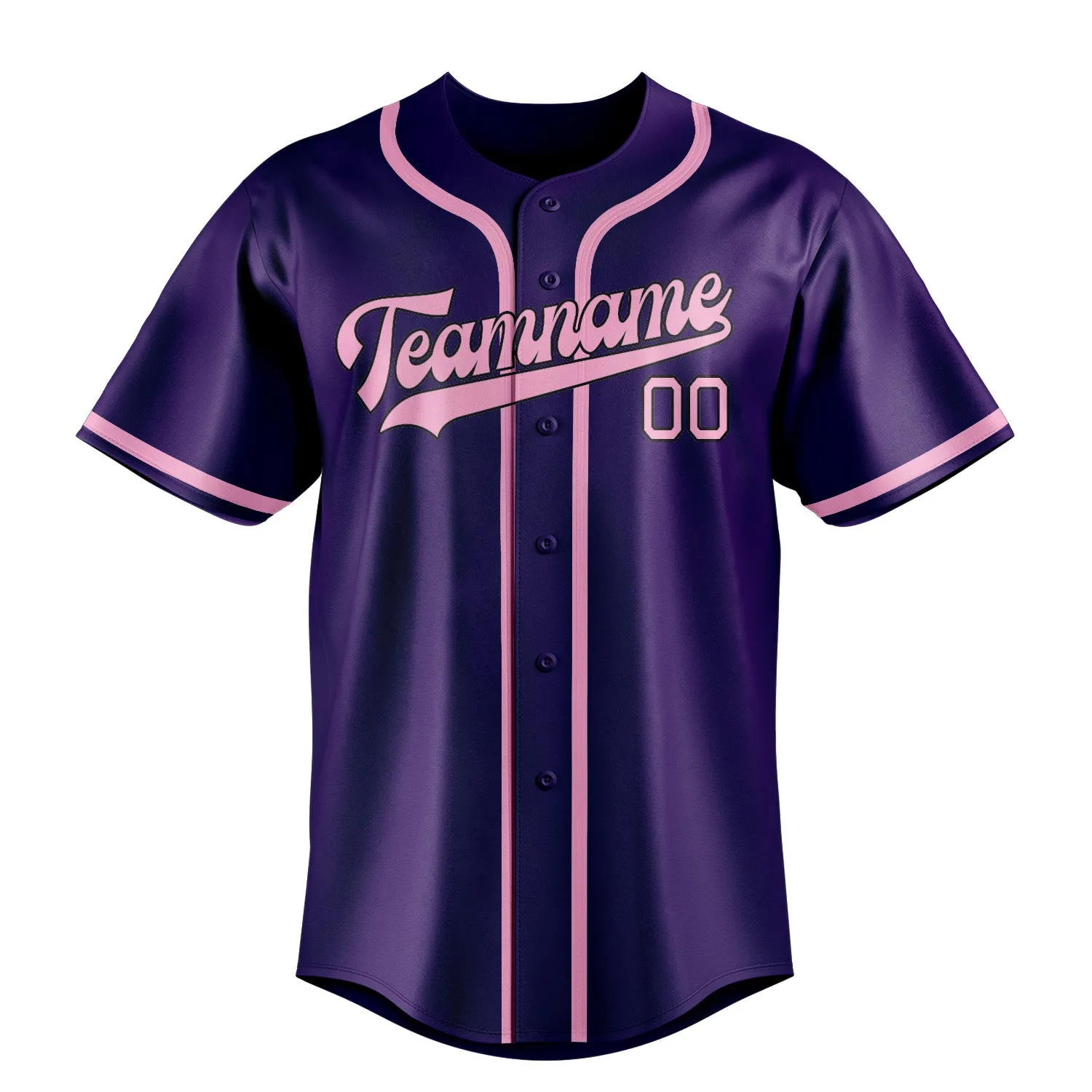 Custom Purple Light Pink Baseball Jersey sold by Tailorly product image thumbnail 2