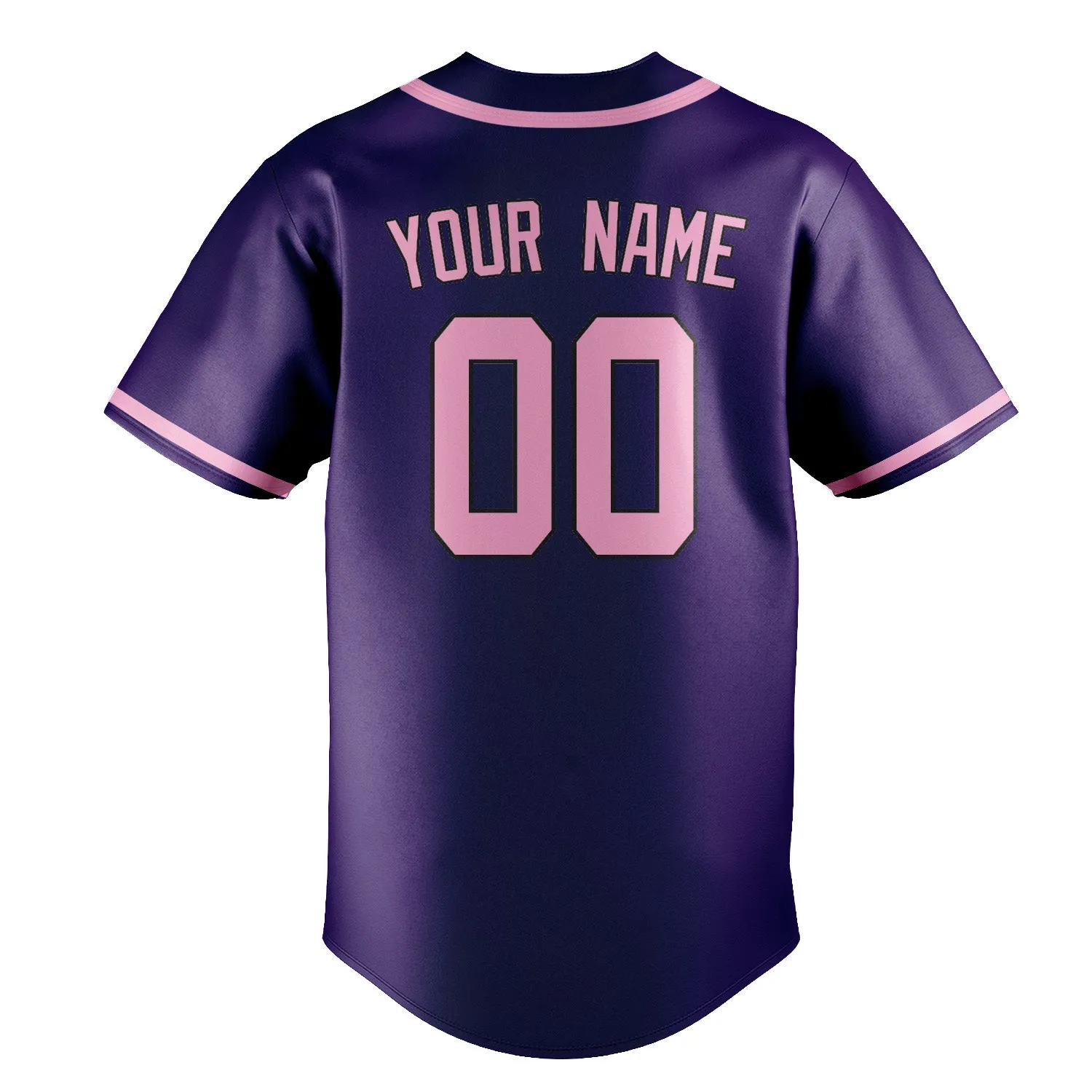 Custom Purple Light Pink Baseball Jersey sold by Tailorly product image thumbnail 3