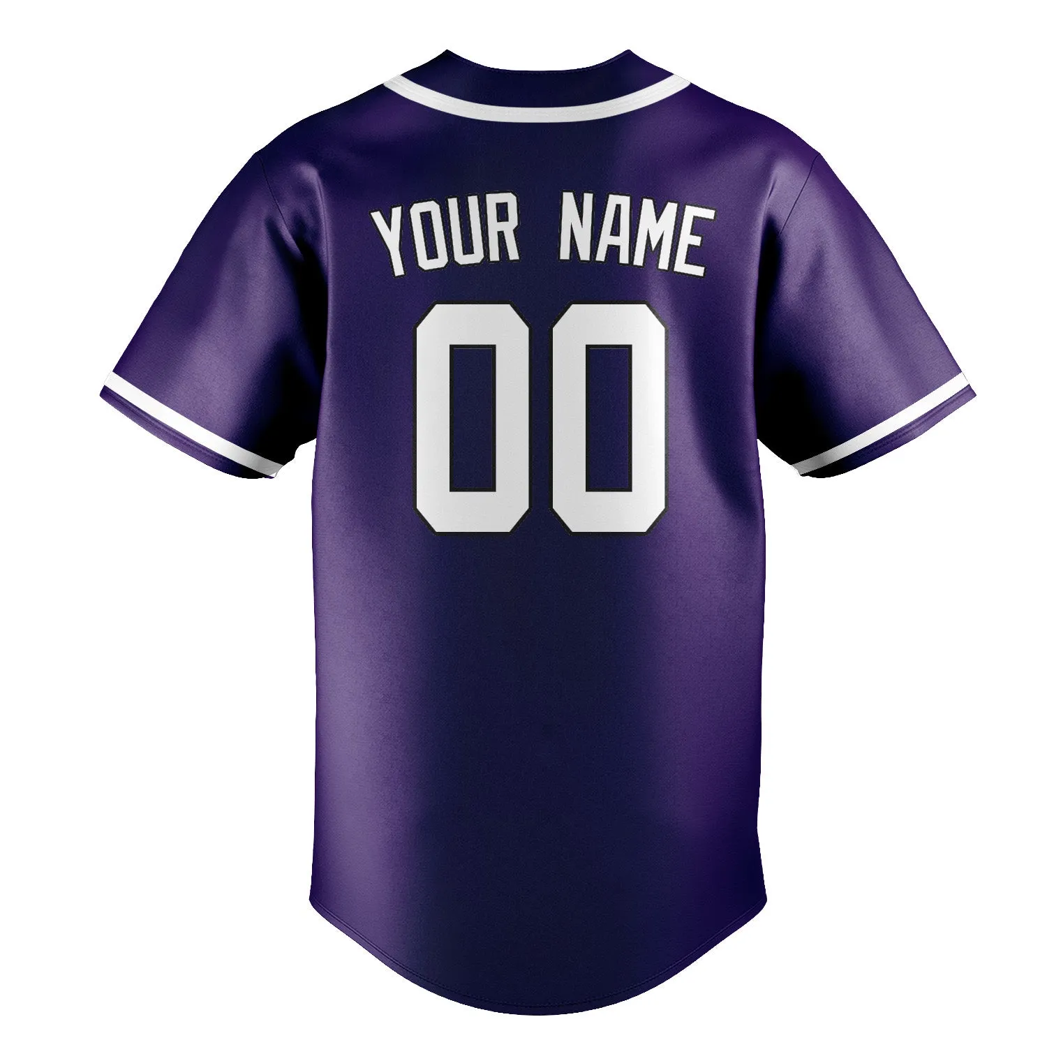 Custom Purple White Baseball Jersey sold by Tailorly product image thumbnail 3