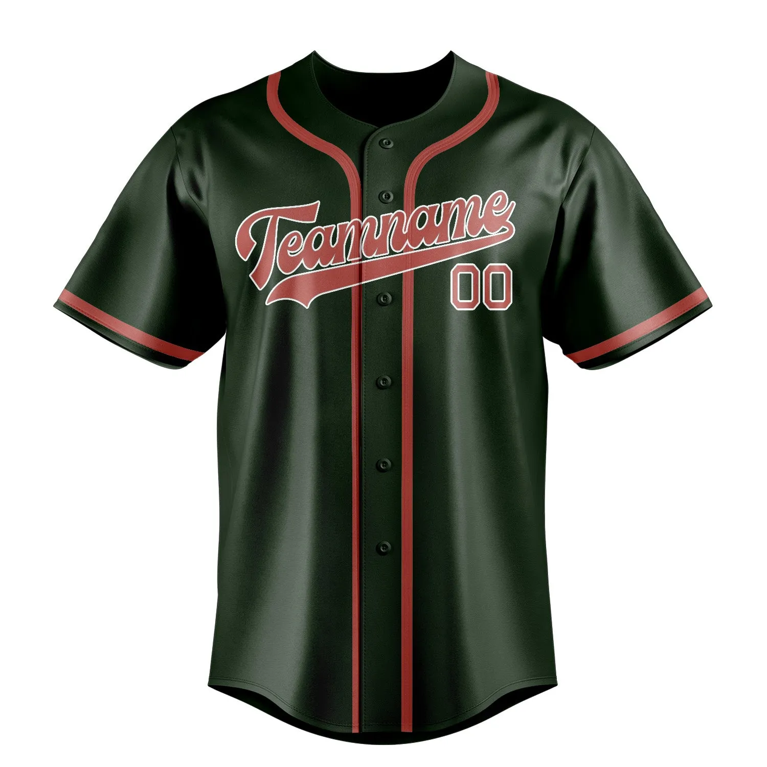 Custom Dark Green Copper Rose Baseball Jersey sold by Tailorly product image thumbnail 2