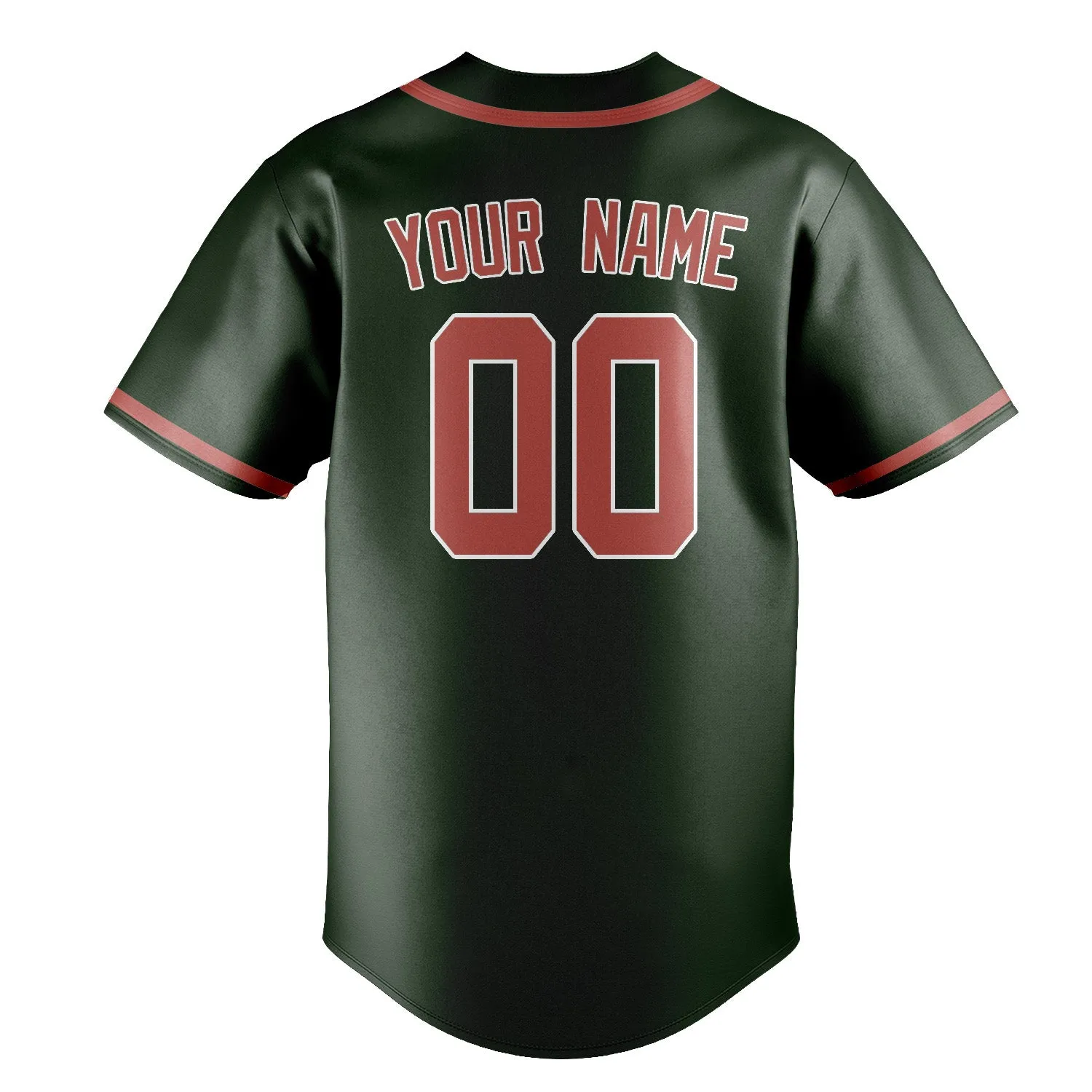 Custom Dark Green Copper Rose Baseball Jersey sold by Tailorly product image thumbnail 3