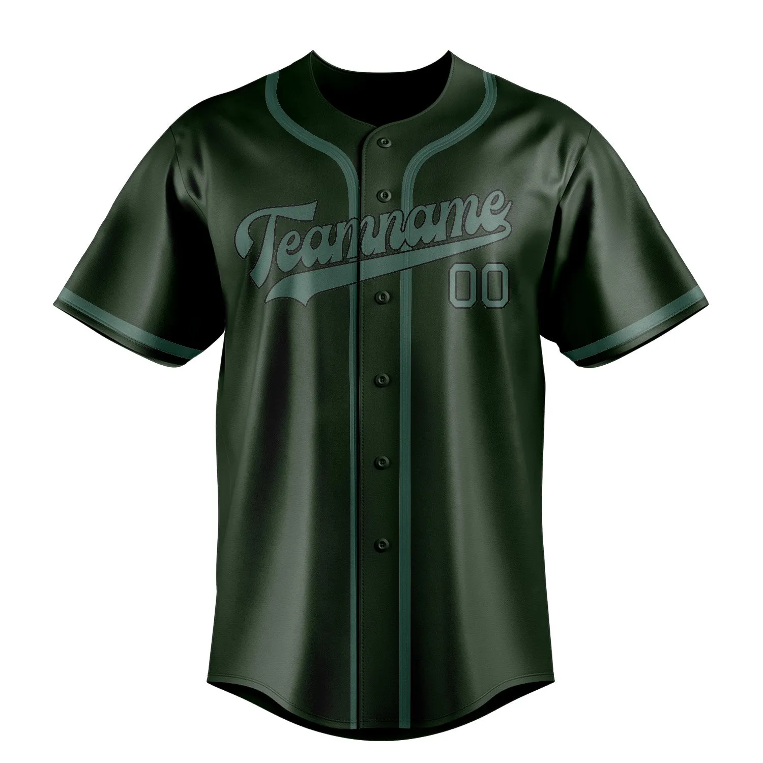 Custom Dark Green Blue Green Baseball Jersey sold by Tailorly product image thumbnail 2