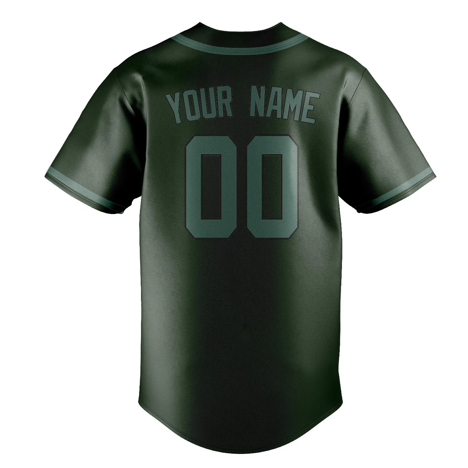 Custom Dark Green Blue Green Baseball Jersey sold by Tailorly product image thumbnail 3