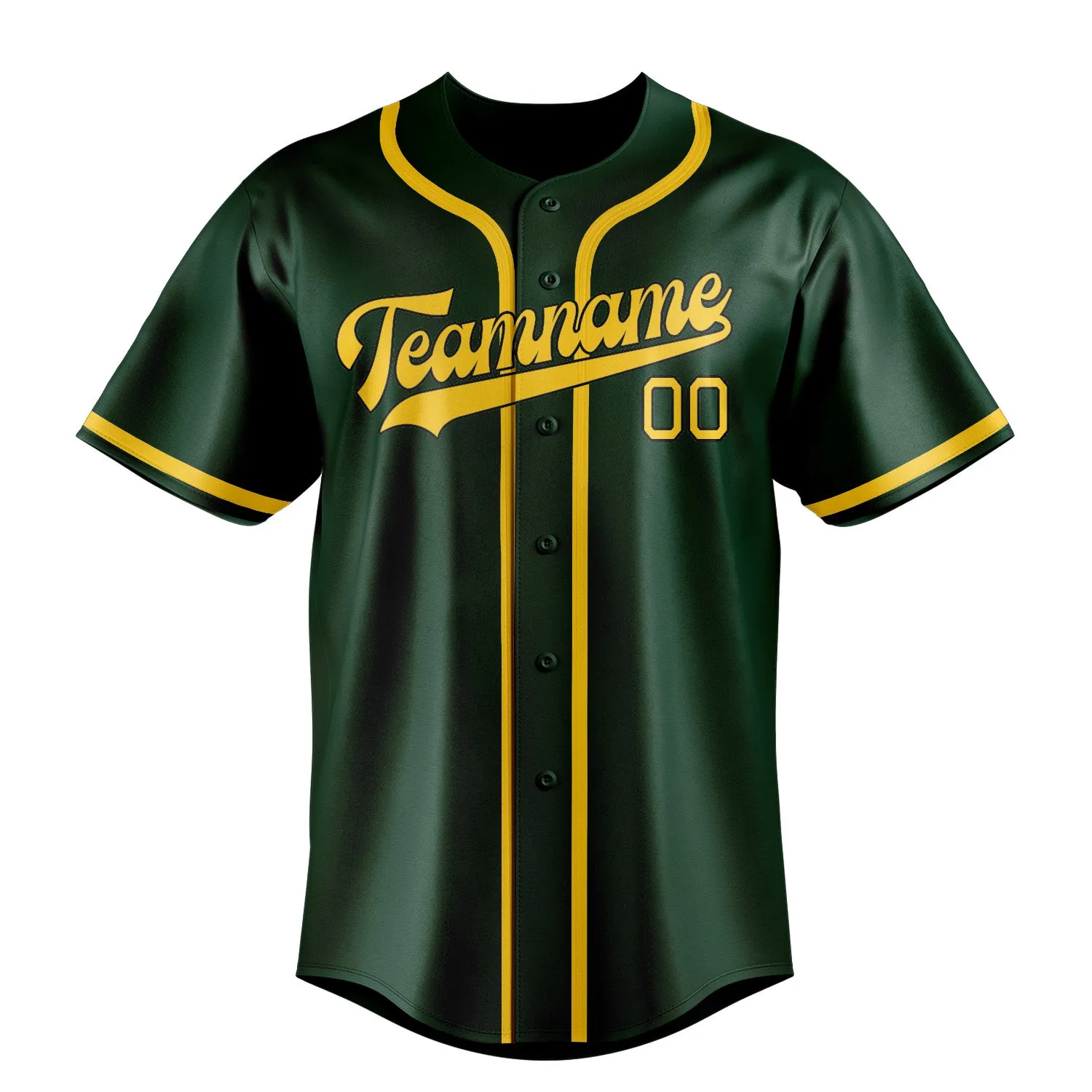 Custom Green Gold Baseball Jersey sold by Tailorly product image thumbnail 2