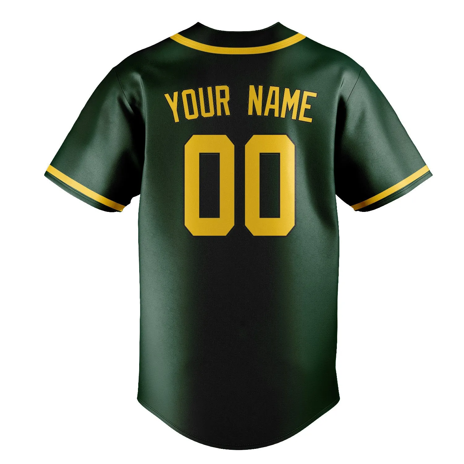 Custom Green Gold Baseball Jersey sold by Tailorly product image thumbnail 3