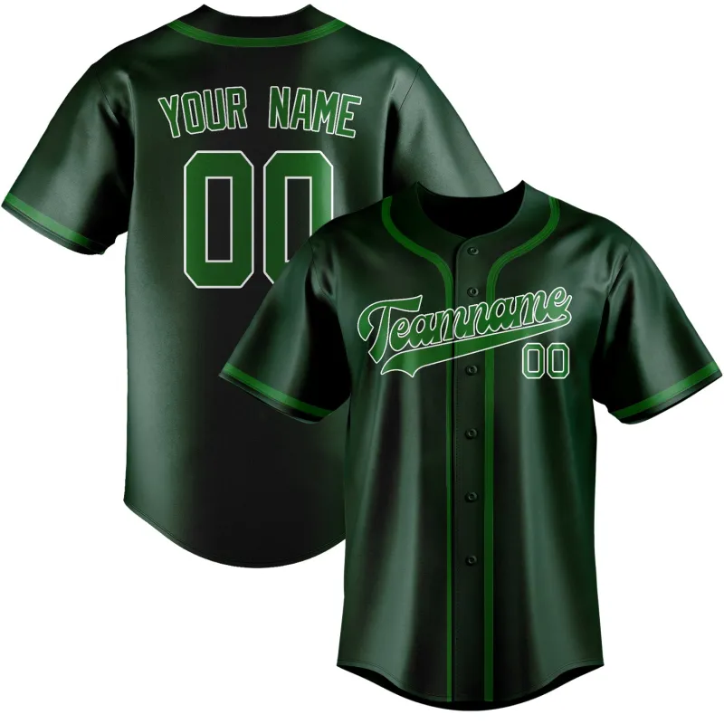 Custom Green Emerald Green Baseball Jersey made by Tailorly