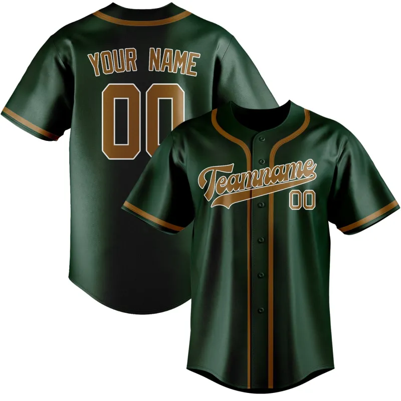 Custom Green Khaki Baseball Jersey made by Tailorly