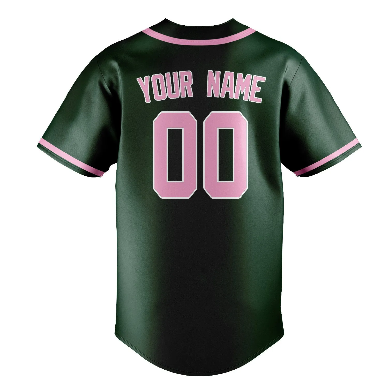 Custom Green Light Pink Baseball Jersey sold by Tailorly product image thumbnail 3