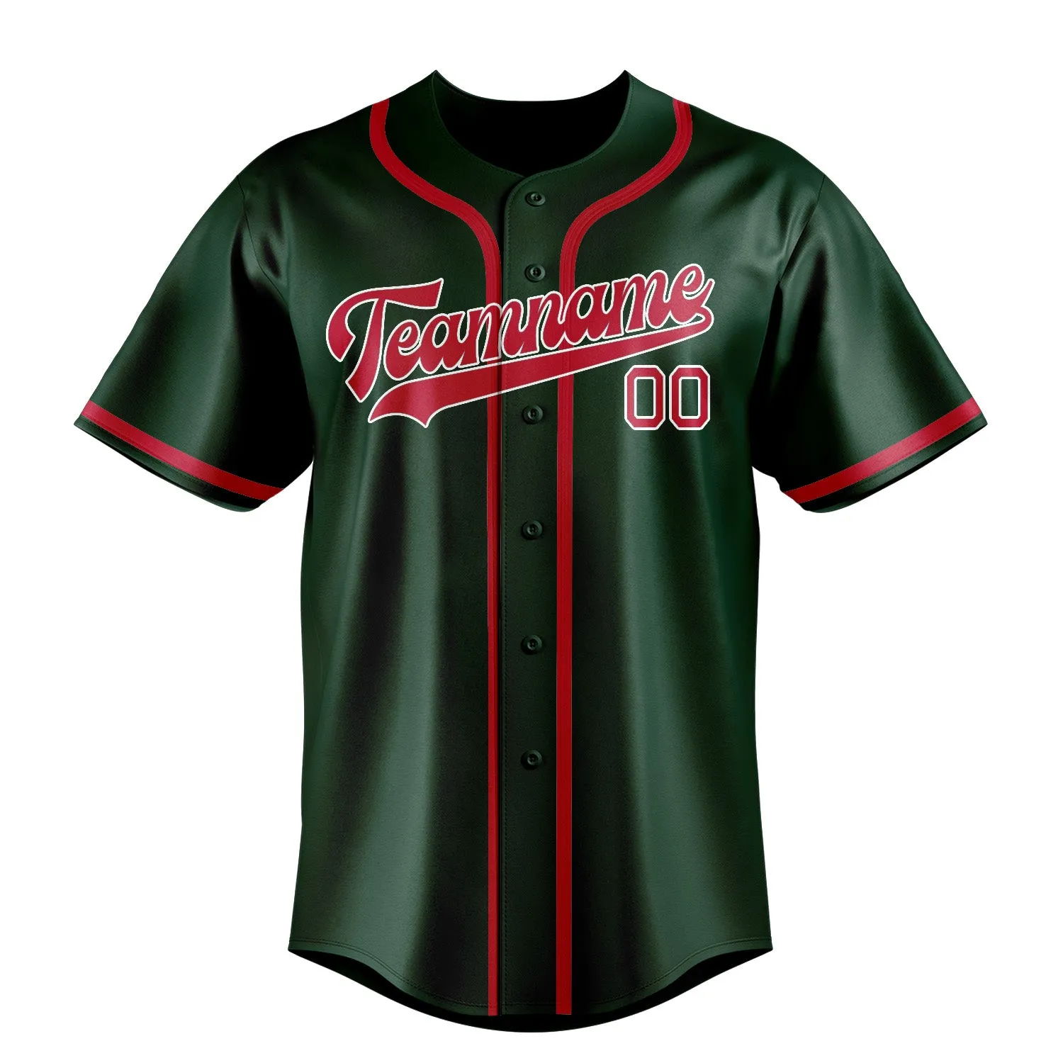 Custom Green Red Baseball Jersey sold by Tailorly product image thumbnail 2