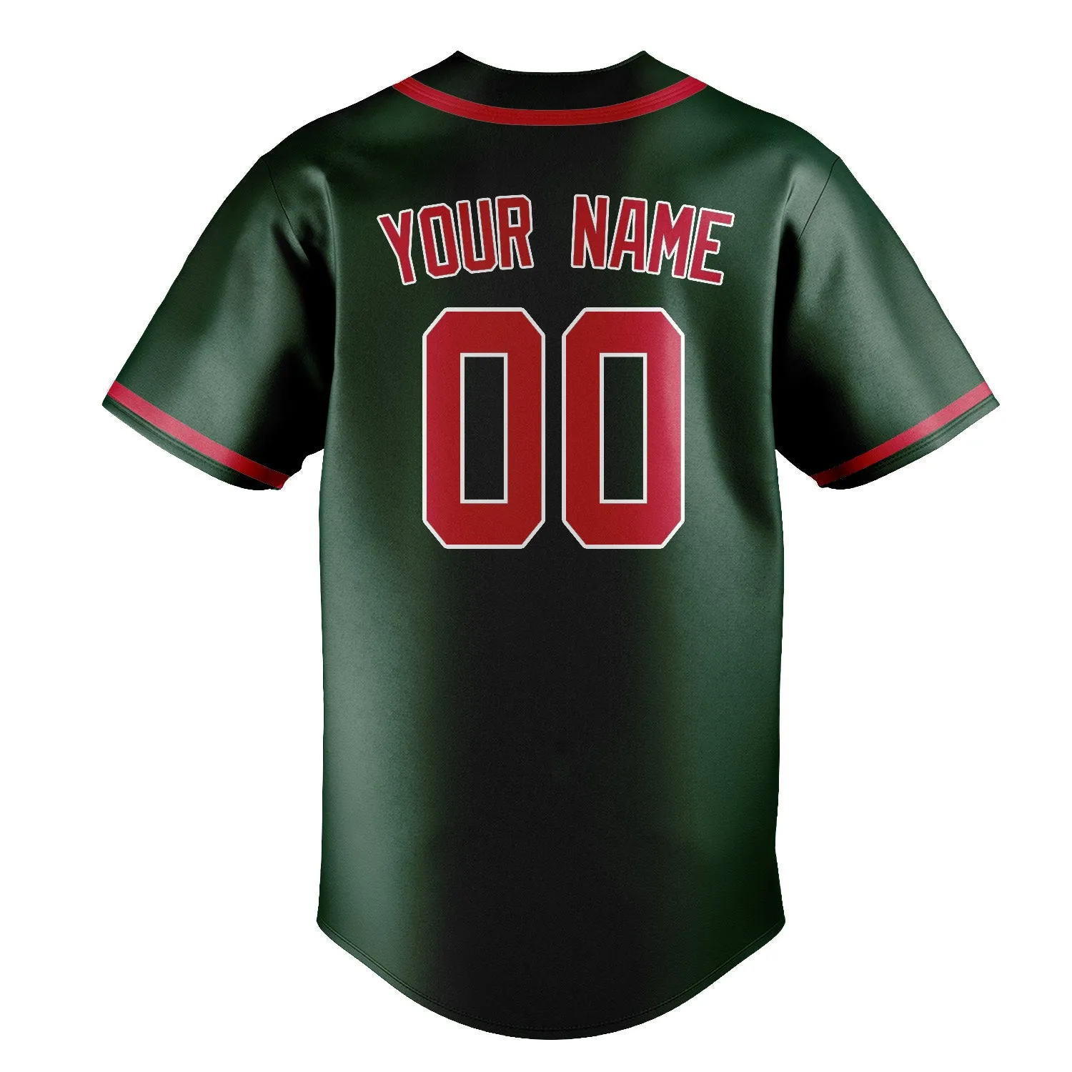 Custom Green Red Baseball Jersey sold by Tailorly product image thumbnail 3