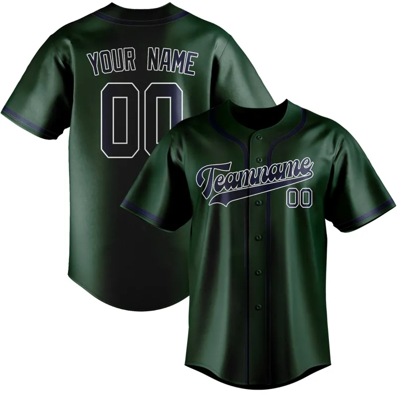 Custom Green Blue Baseball Jersey made by Tailorly