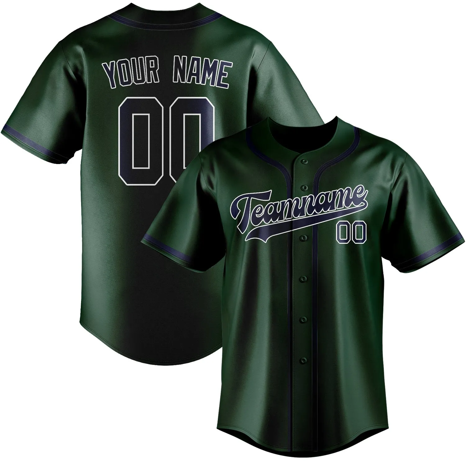Custom Green Blue Baseball Jersey sold by Tailorly