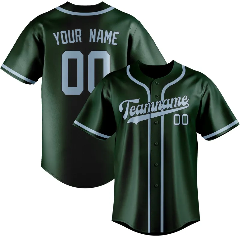 Custom Green Light Blue Baseball Jersey made by Tailorly
