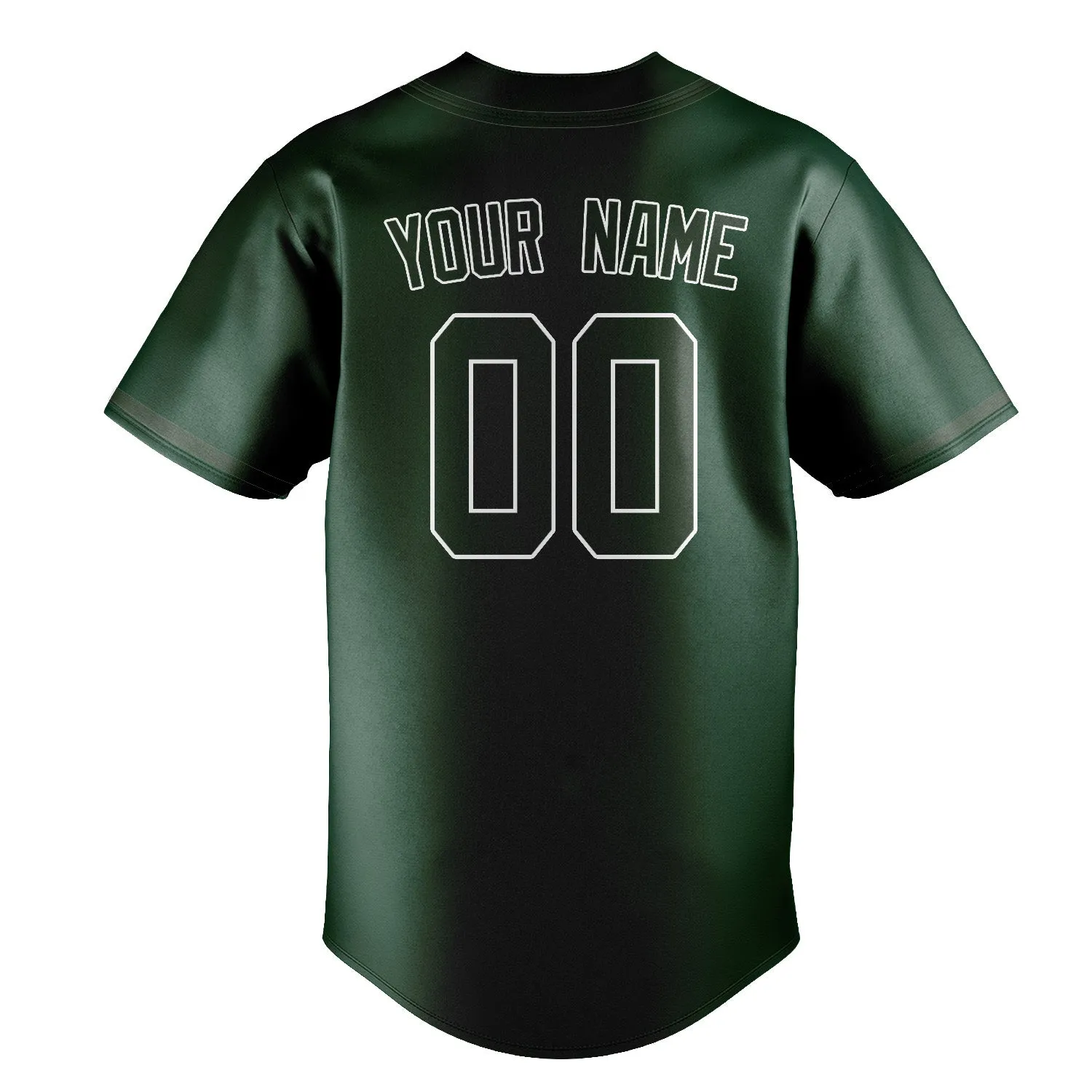 Custom Green Dark Green Baseball Jersey sold by Tailorly product image thumbnail 3