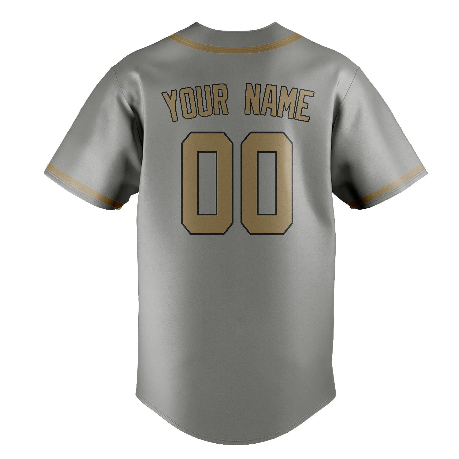 Custom Gray Light Khaki Baseball Jersey sold by Tailorly product image thumbnail 3