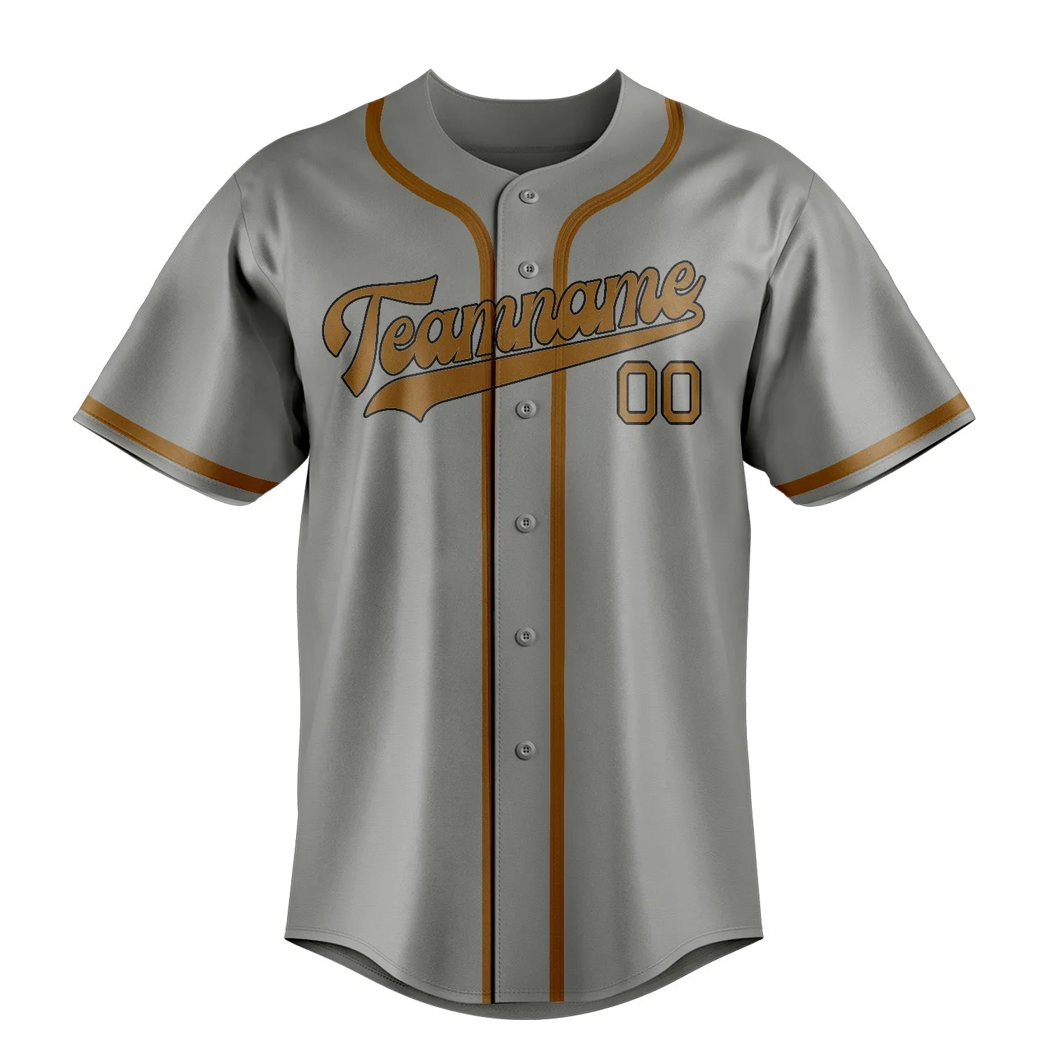 Custom Gray Khaki Baseball Jersey sold by Tailorly product image thumbnail 2