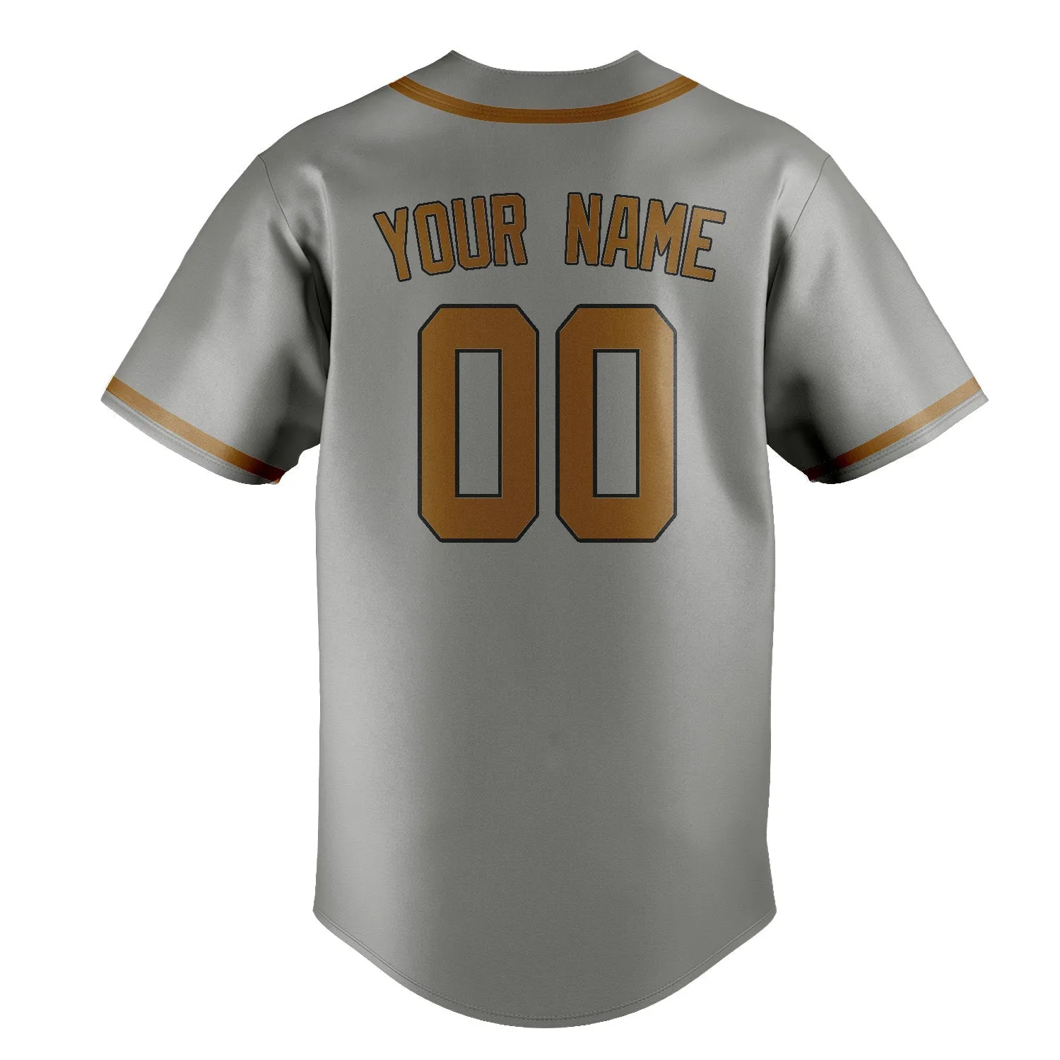 Custom Gray Khaki Baseball Jersey sold by Tailorly product image thumbnail 3