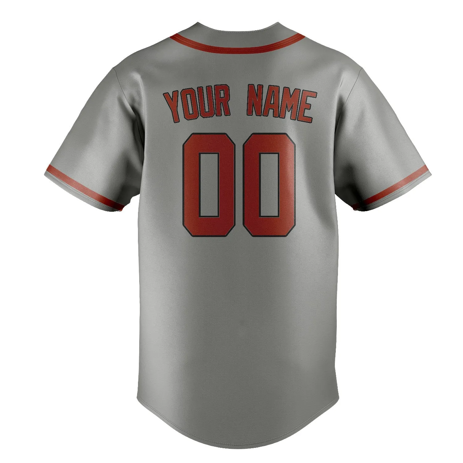 Custom Gray Coral Red Baseball Jersey sold by Tailorly product image thumbnail 3