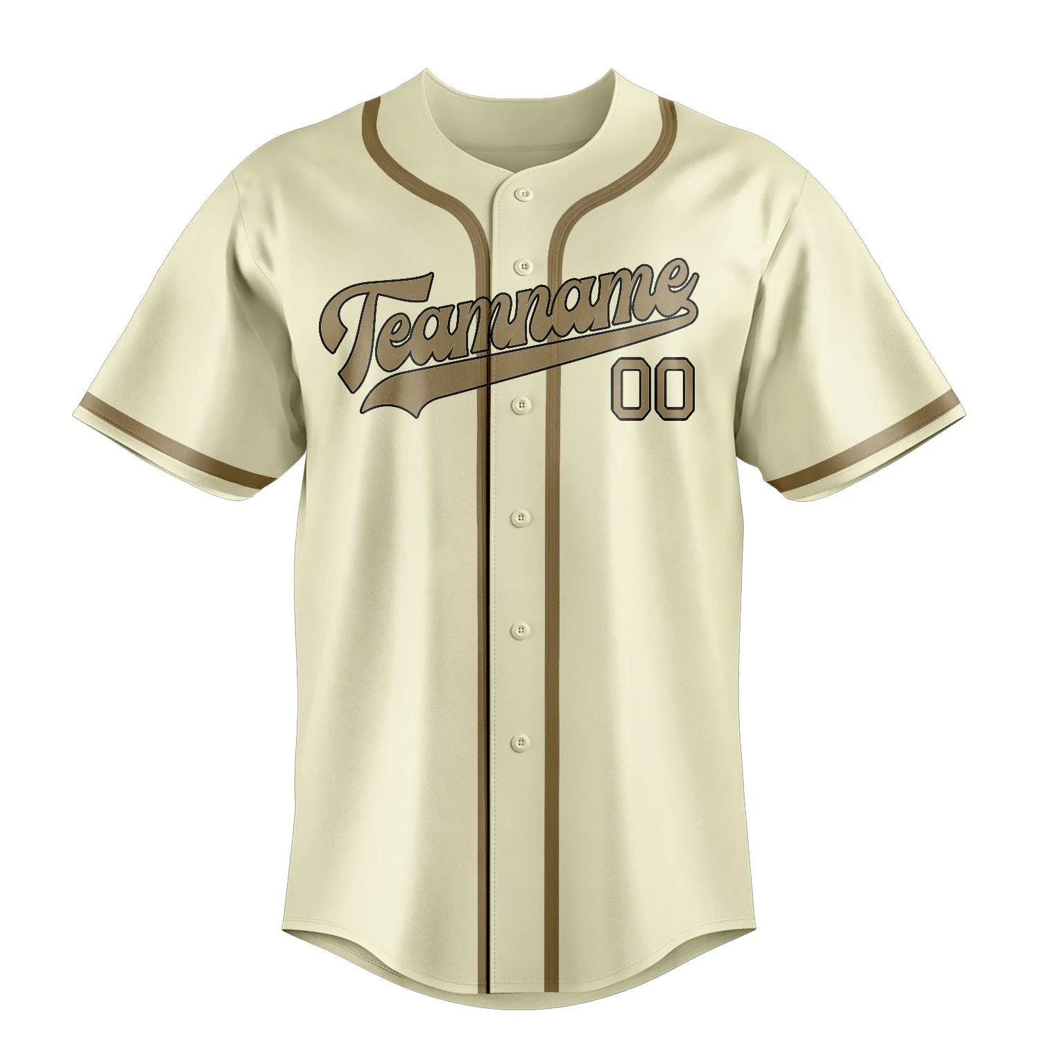 Custom Cream Light Khaki Baseball Jersey sold by Tailorly product image thumbnail 2