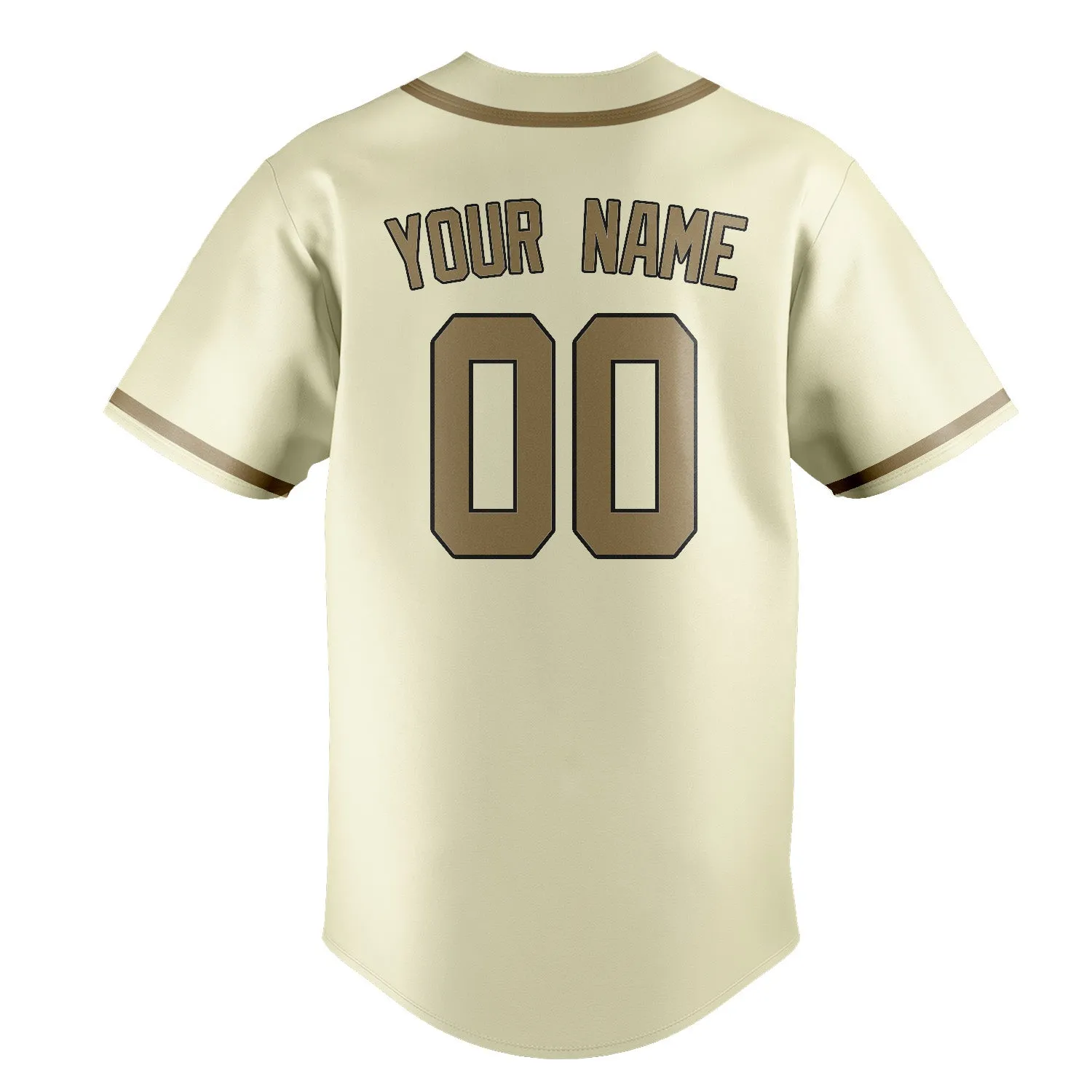 Custom Cream Light Khaki Baseball Jersey sold by Tailorly product image thumbnail 3