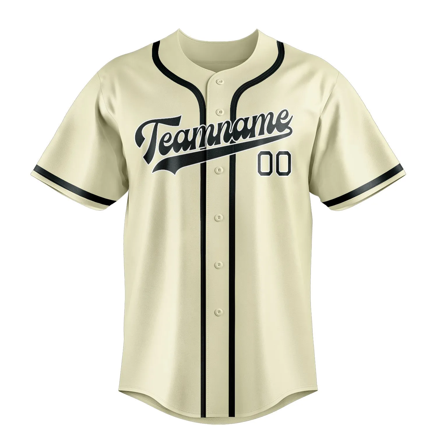 Custom Cream Dark Grey Baseball Jersey sold by Tailorly product image thumbnail 2