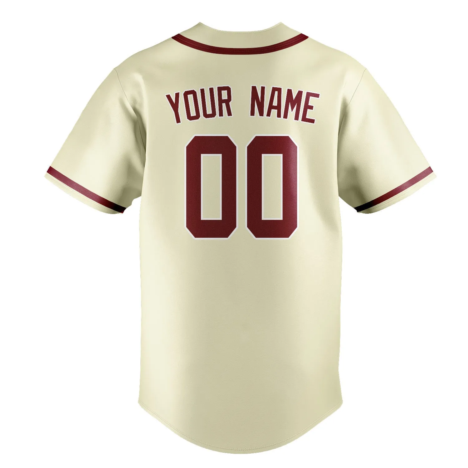 Custom Cream Crimson Red Baseball Jersey sold by Tailorly product image thumbnail 3
