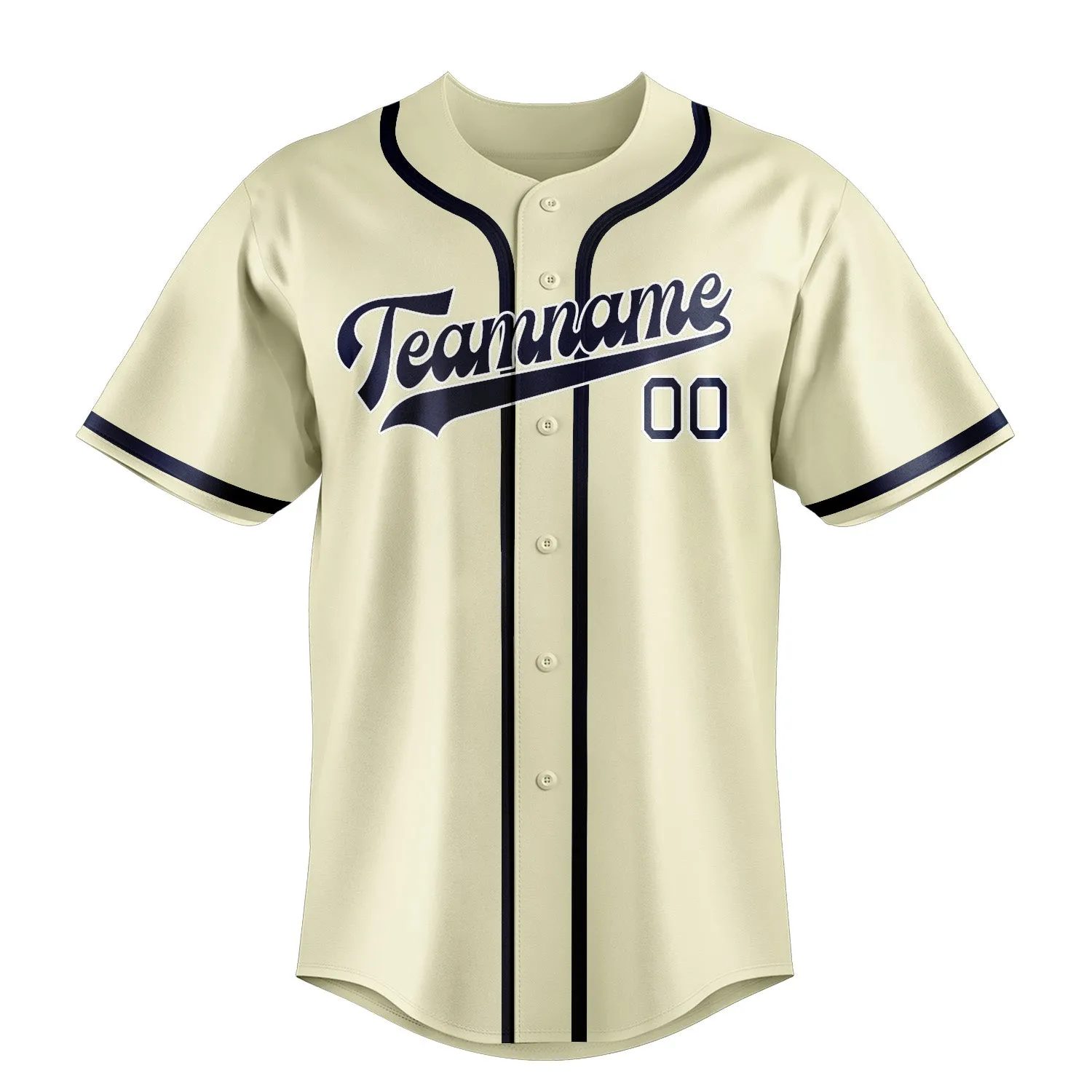 Custom Cream Blue Baseball Jersey sold by Tailorly product image thumbnail 2