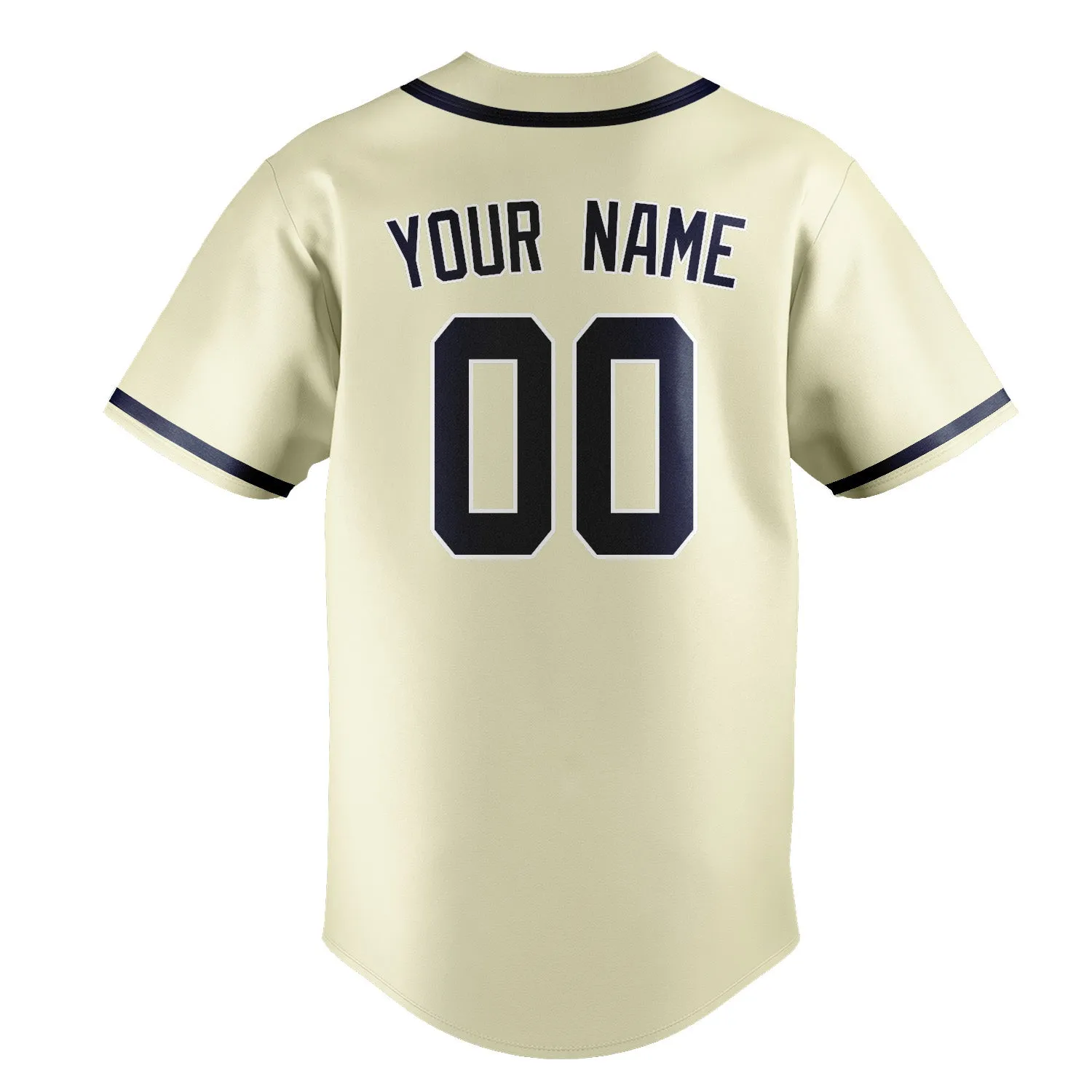 Custom Cream Blue Baseball Jersey sold by Tailorly product image thumbnail 3