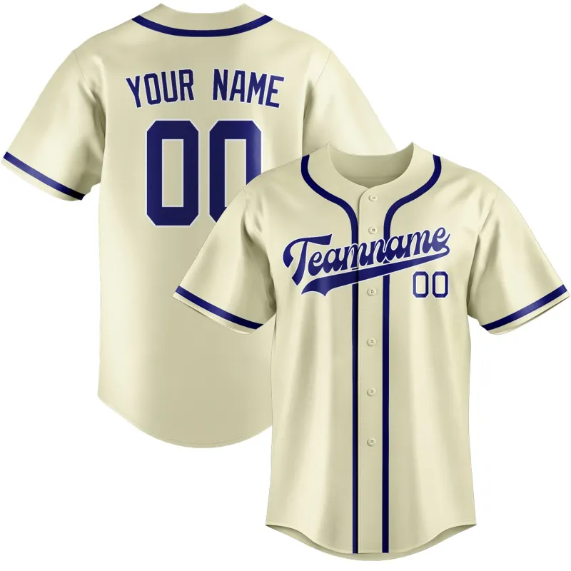 Custom Cream Sky Blue Baseball Jersey made by Tailorly