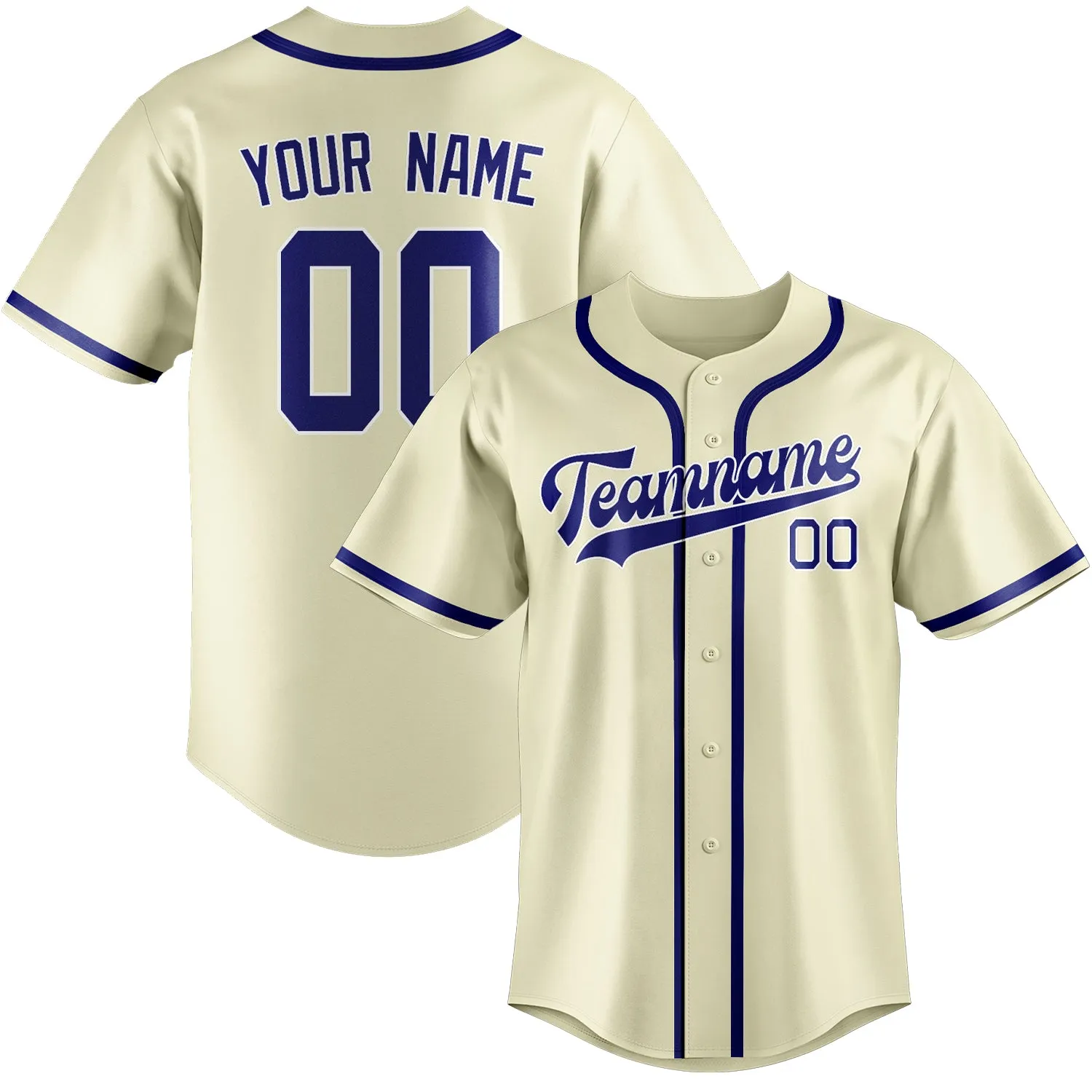 Custom Cream Sky Blue Baseball Jersey sold by Tailorly