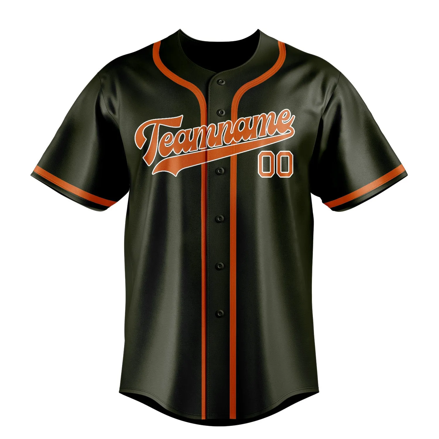 Custom Olive Orange Baseball Jersey sold by Tailorly product image thumbnail 2