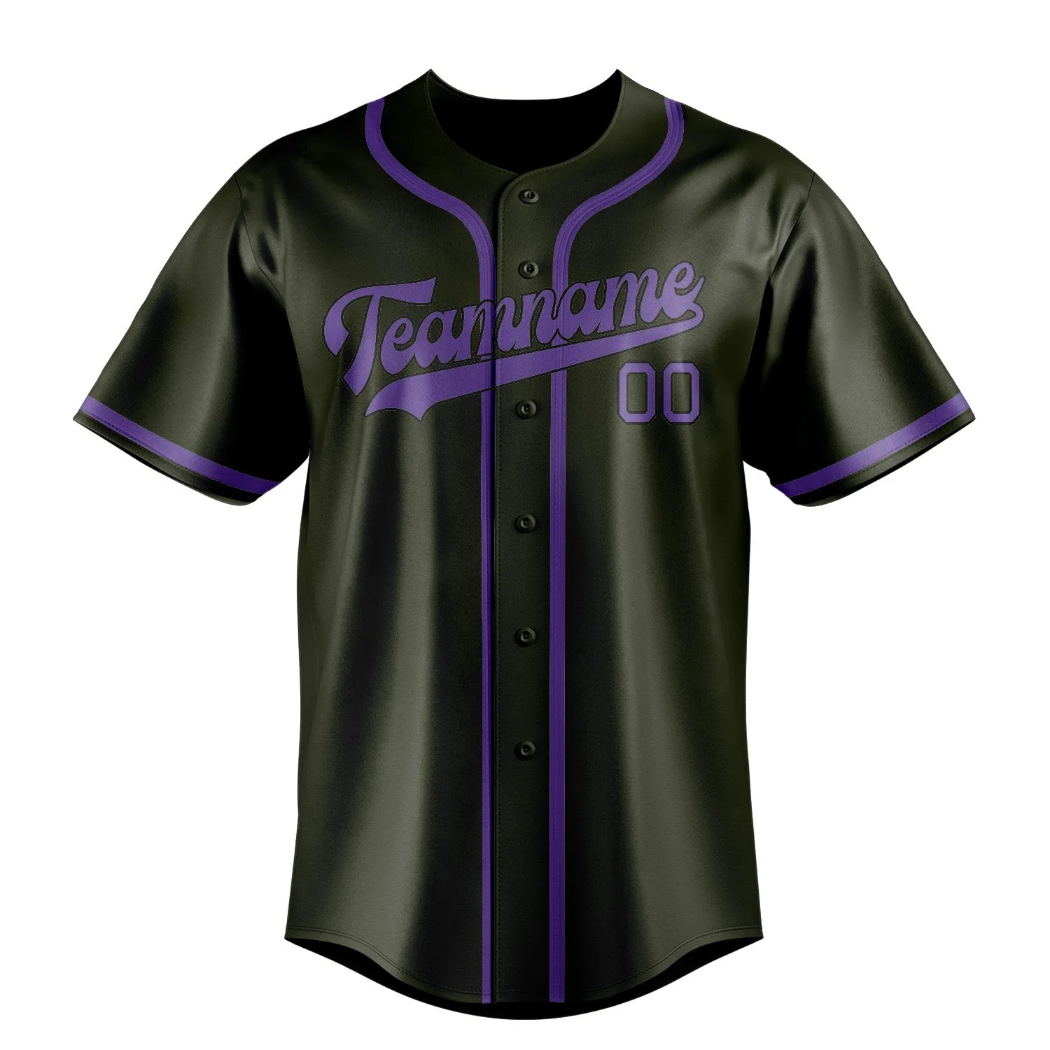 Custom Olive Light Purple Baseball Jersey sold by Tailorly product image thumbnail 2