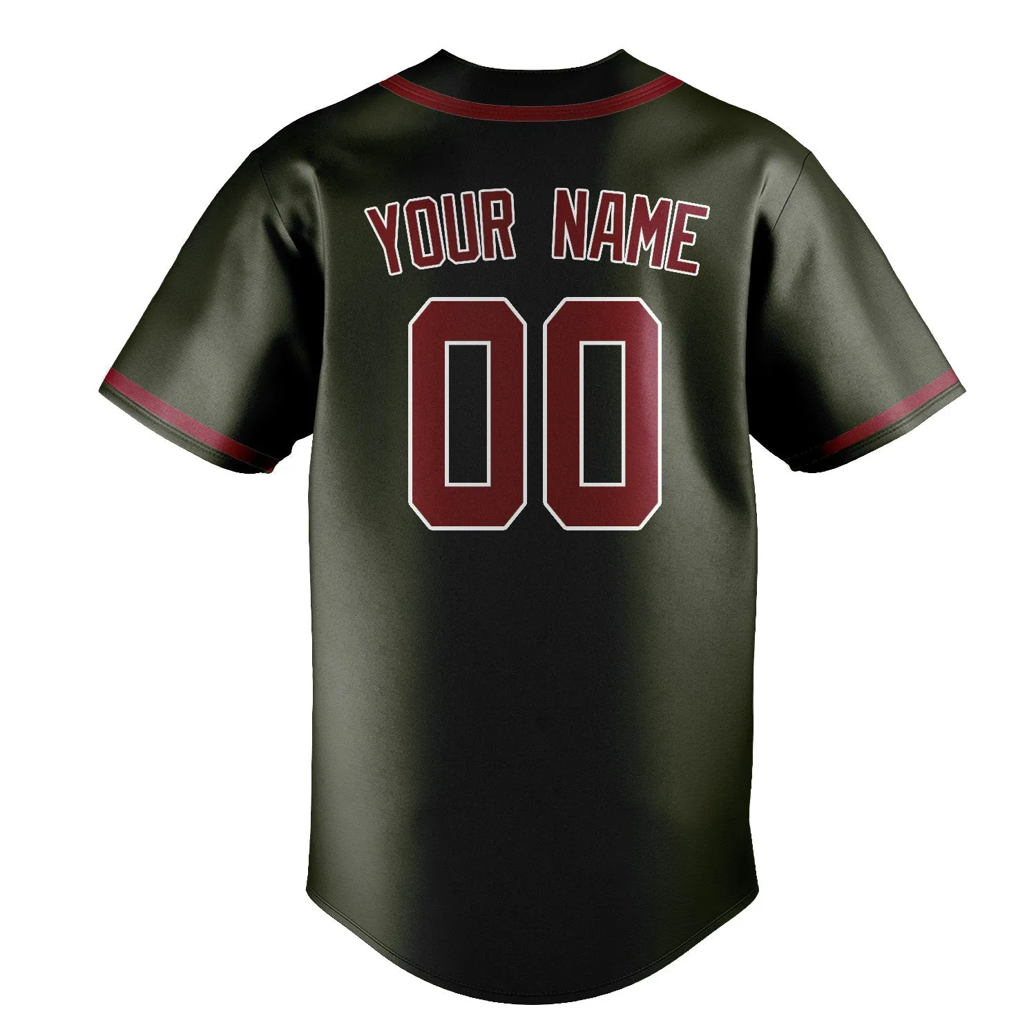 Custom Olive Crimson Red Baseball Jersey sold by Tailorly product image thumbnail 3