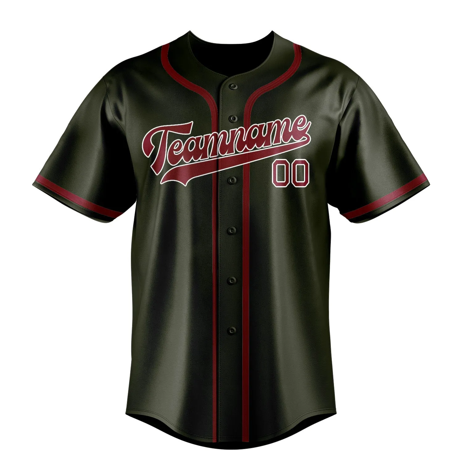 Custom Olive Crimson Red Baseball Jersey sold by Tailorly product image thumbnail 2