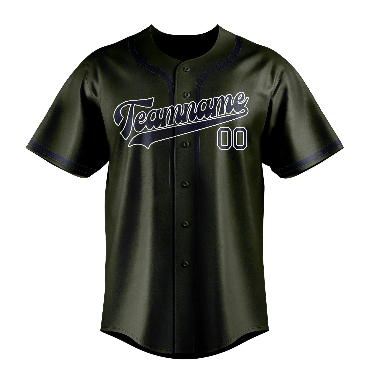 Custom Olive Navy Baseball Jersey sold by Tailorly product image thumbnail 2