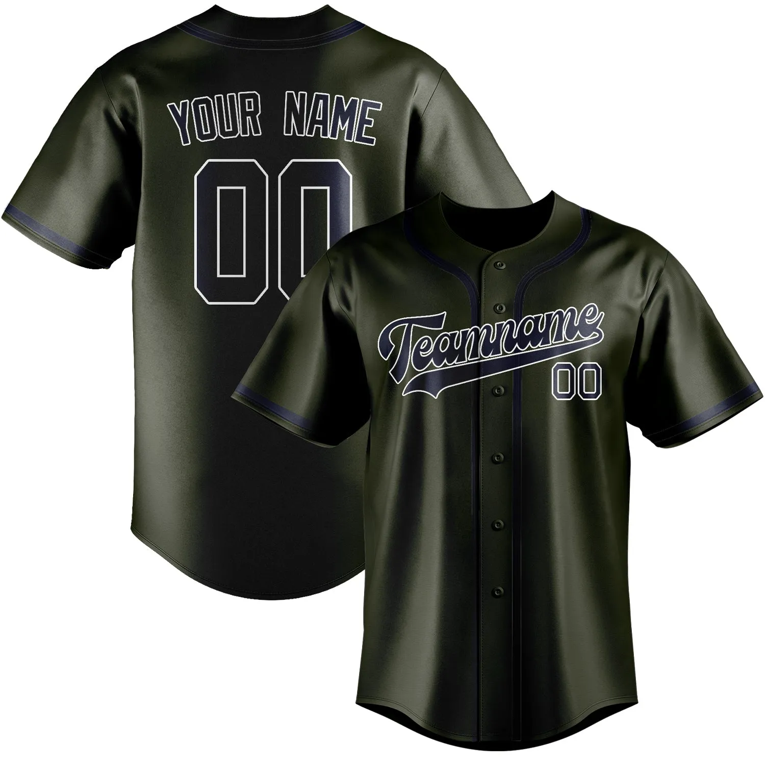 Custom Olive Navy Baseball Jersey sold by Tailorly
