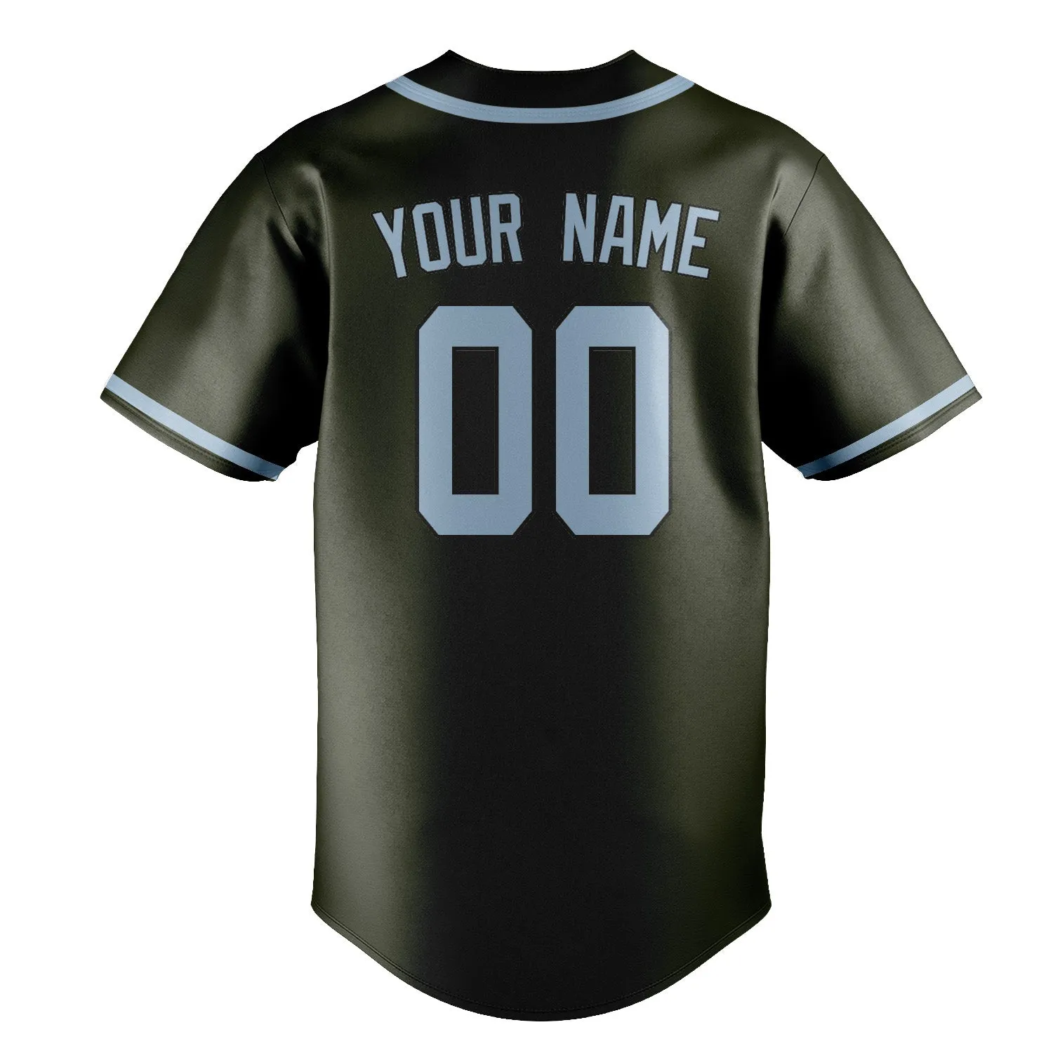 Custom Olive Light Blue Baseball Jersey sold by Tailorly product image thumbnail 3