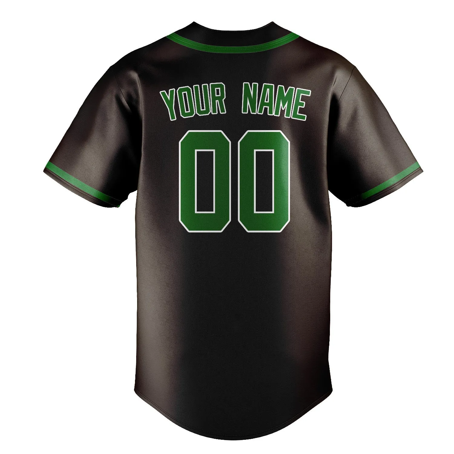 Custom Brown Emerald Green Baseball Jersey sold by Tailorly product image thumbnail 3