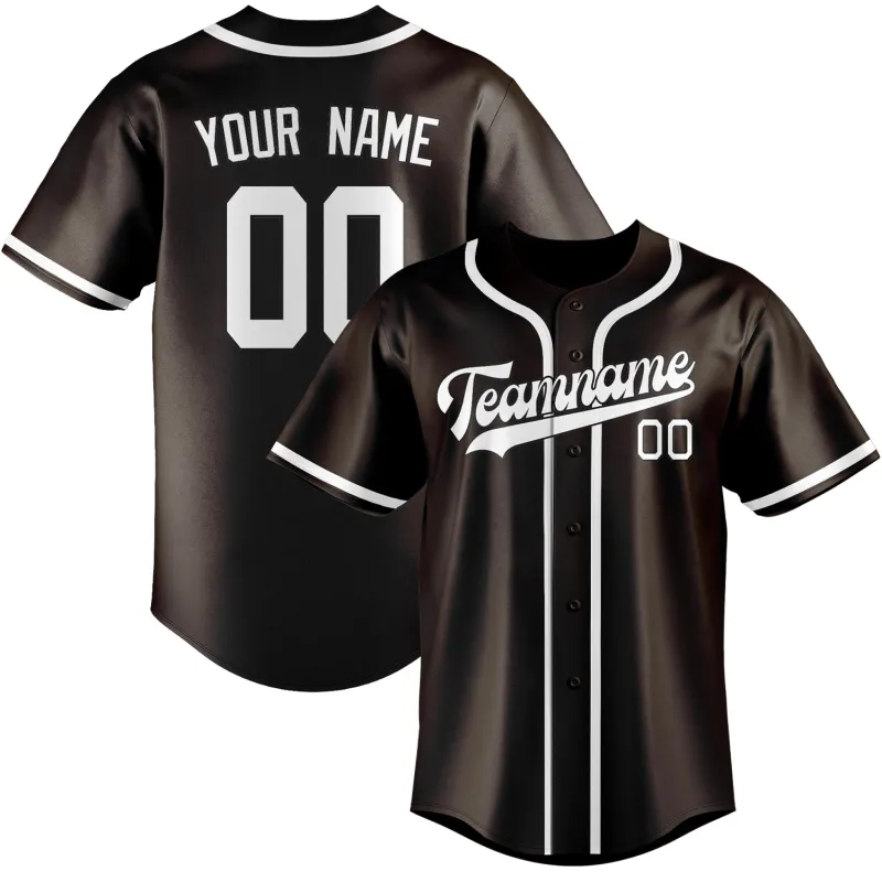 Custom Brown White Baseball Jersey made by Tailorly
