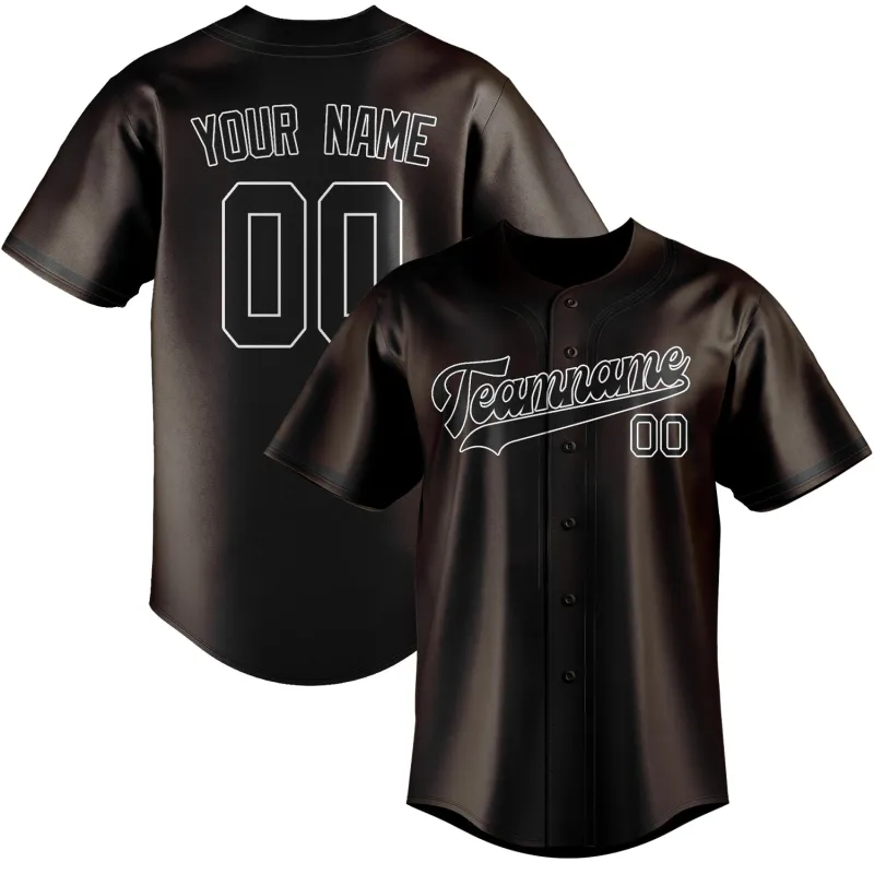 Custom Brown Black Baseball Jersey made by Tailorly