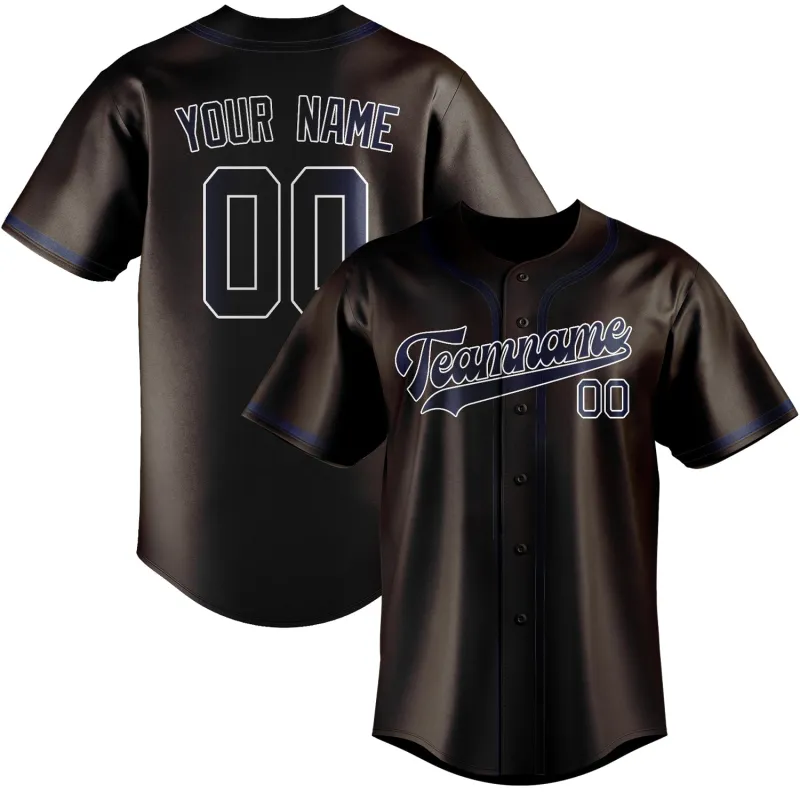 Custom Brown Blue Baseball Jersey made by Tailorly