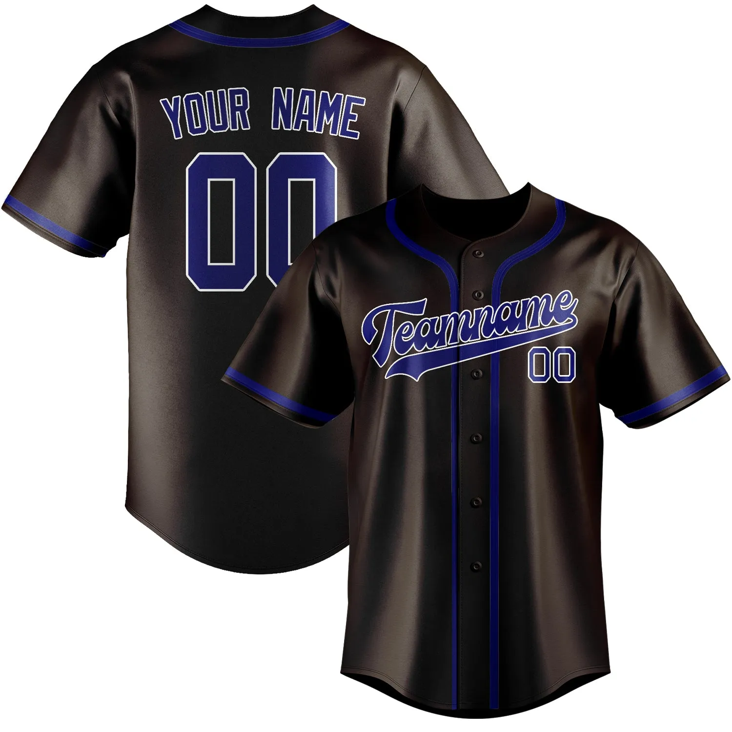 Custom Brown Sky Blue Baseball Jersey sold by Tailorly