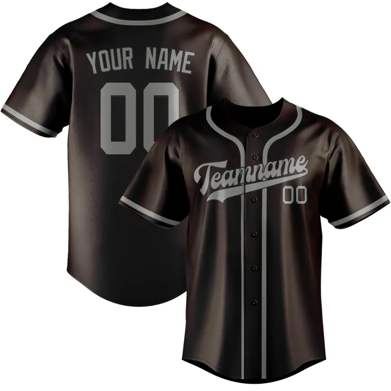 Custom Brown Gray Baseball Jersey made by Tailorly