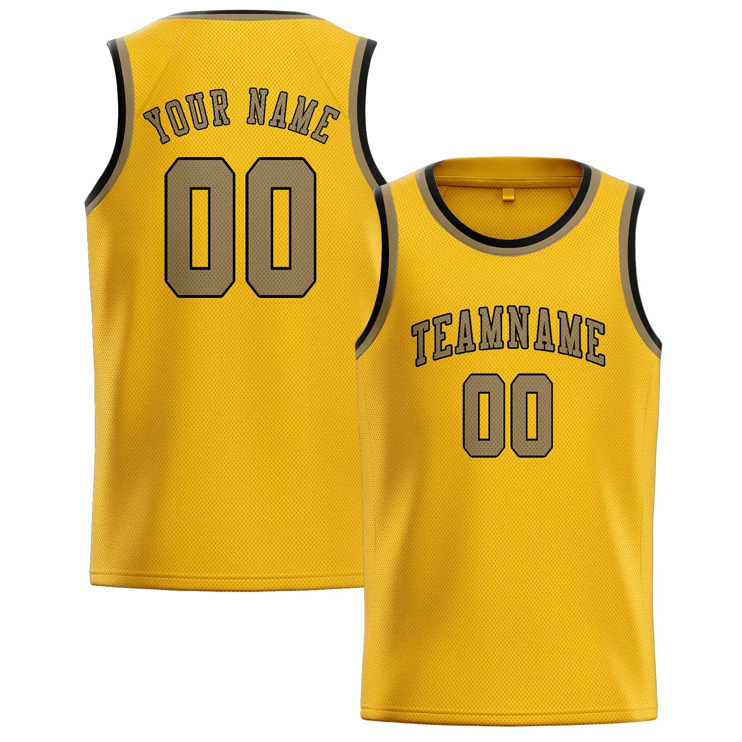 Custom Gold Light Khaki Basketball Jersey sold by Tailorly