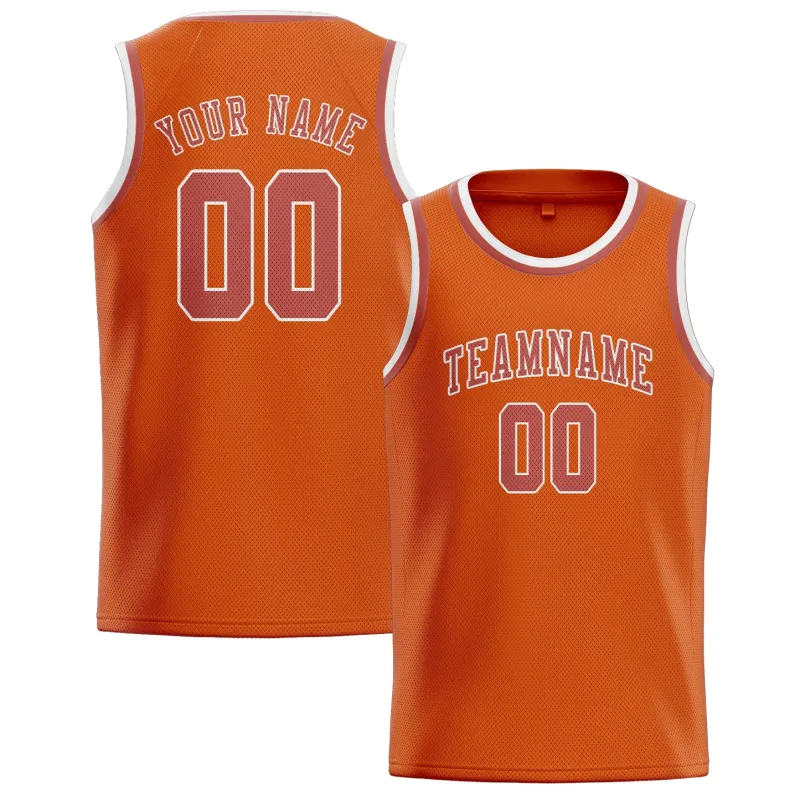 Custom Orange Copper Rose Basketball Jersey made by Tailorly