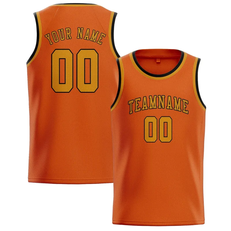 Custom Orange Yellow Basketball Jersey made by Tailorly